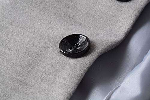 Beninos Men's Trench Coat Winter Long Jacket Button Closer Overcoat (168 Grey, XL) - Thumbnail 5