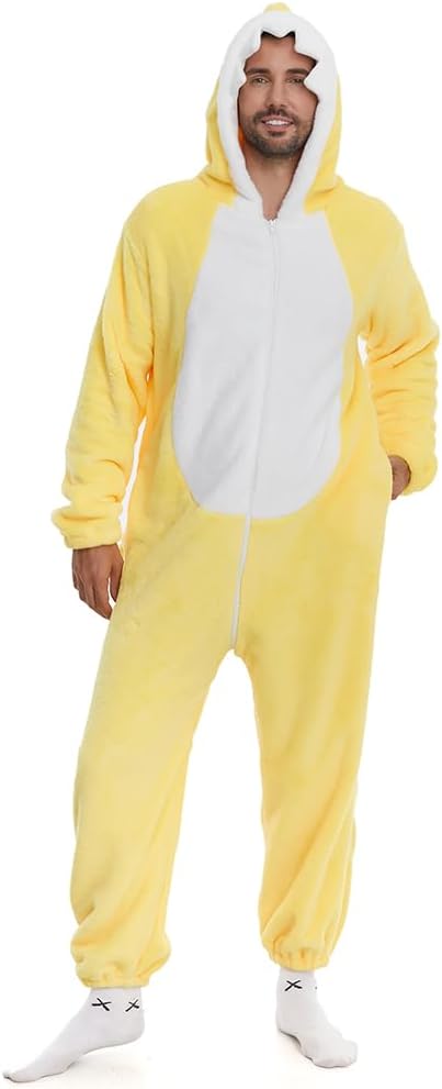 HSCTEK Adult Luxury Double-sided Flannel Shark Onesies with Hoodie(One set for single one) - Image 2