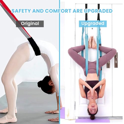 Image of Proberos Yoga Stretching Strap, Elastic Yoga Stretching Strap, Sectional Hoop Yoga Strap for Physical Therapy, Pilates, Yoga, Dance & Gymnastics Exercise