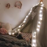 dix-rainbow Mosquito Net Bed Canopy,Elegant King/Queen Size Canopy Bed Curtains for Girls,Stylish Do