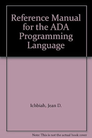 Amazon.com: Reference Manual for the ADA Programming Language ...