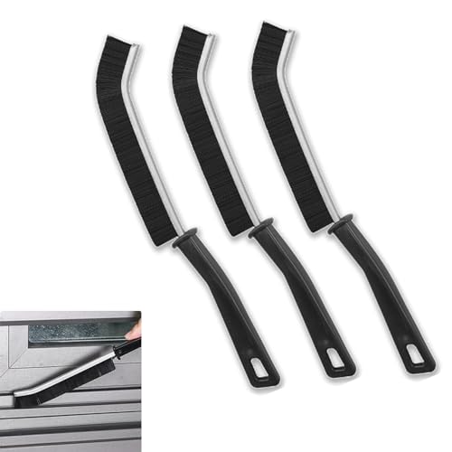 3 pezzi Spazzole setole dure,Spazzola per la Pulizia Delle Fessure,spazzola per pulire doccia,Spazzola Gap,Spazzola a Mano a Fessura Lunga per Giunti Profondi per Piastrelle Bagno Cucina