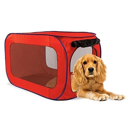 Sport Pet Designs Kennel Pro Pop Open, Medium, Colors Vary (Red/Green)