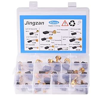 Assorted Carbon Brushes Set 60-Piece Electric Motor Carbon Brushes Set - 10 Sizes For Power Tools Repair Hammer Drill Brushes - View #3
