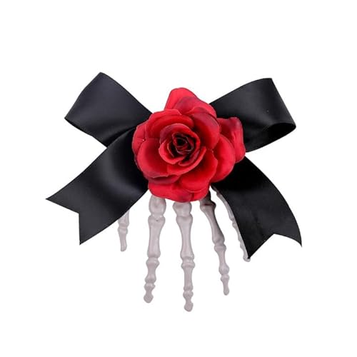 Fermagli per capelli con teschio, per Halloween, per donne, ragazze, cosplay, feste