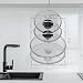 Support Range-couvercles Joeji's Kitchen - Adhésif 3M Ou Fixation Vis - Gain De Place Pour Placard Ou Mur - 5 Fentes
