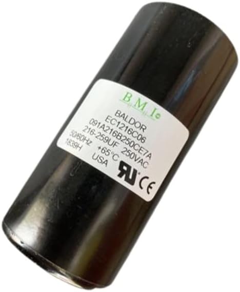 (GB) New EC1216C06, EC1216 BALDOR START CAPACITOR MODEL L1410T 216-256 UF MFC 250 VAC L1410T, L1430T216-259 + full model list
