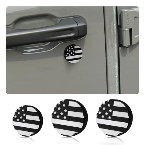 CusDusk 3 Pack Magnetic Keyhole Covers for JK/JL (2018-2025)