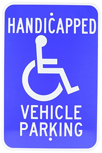 Panneau de parking handicapé Brady 115235 durable et résistant aux UV