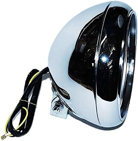 Octane Lighting 7" Motorcycle Headlight Chrome Housing Headlamp Light Bulb Bucket Fits: Harley