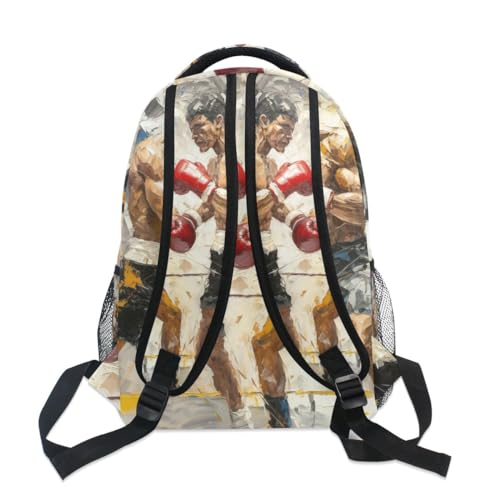 Bookbags Laptop Backpack for High School Adult Boxing 1 Travel College Teens Student Casual Shoulder Daypack3