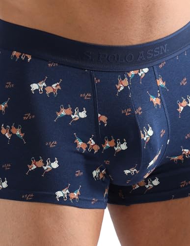 Image of U.S. Polo ASSN. Men PT005 Cotton Modal Printed Premium Underwear Trunks -Pack of 1