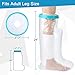Waterproof Leg Cast Cover for Shower, Adult Half Leg Cast Protector and Watertight Plastic Protection Reusable Seal for Broken Leg Knee Foot Ankle Wound -Adult Leg Size(24 Inches)