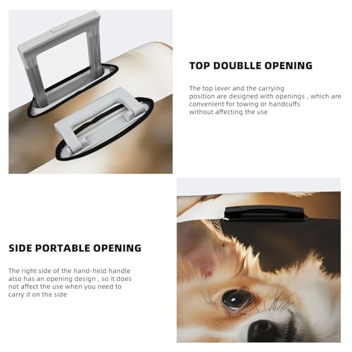 Travel Luggage Cover Fashion Suitcase Protector Cute Chihuahua Spandex Baggage Covers Washable Suitcase Covers Anti-Scratch Luggage Cover Protectors Fits 18-32 Inch Suitcases X-Large4