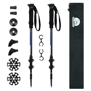 Underwood Aggregator Teleskop-Wanderstöcke – 2er-Pack ultraleichte Aluminium-Wanderstöcke für Damen und Herren, Verstellbarer Trekkingstock für Bergtouren, Anti-Schock-System