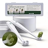 CAPSLogist Capsule Filler Tools for Size 00, 2 Pack Lab Spoons Tool, Make Your Own Capsules Easier and Faster - Use with Empty Gelatin or Vegetarian Caps