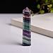 Clearance! DDLmax Natural Hexagonal Crystal Quartz Healing Fluorite Wand Stone Purple Green Gem (4.1-4.9cm, A)