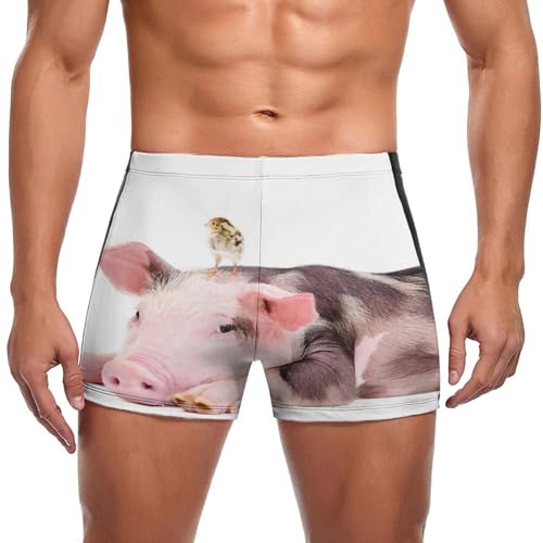 Slip de bain Cochon et Poussin pour homme : boxer et maillot de plage confortable
