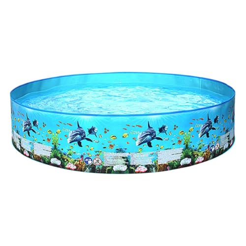 Piscina plegable grande – Piscina redonda antideslizante de PVC grueso para niños y mascotas, duradera y fácil de instalar, perfecta para divertirse y jugar al aire libre