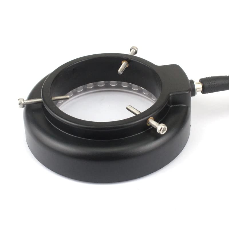 144 LED Regulowany pierścień oświetlacz światła lampa do szkła powiększającego 110V 220V Przemysłowy mikroskop trójokularowy obiektyw kamery wideo (kolor: Złoto)