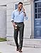 COOFANDY Men's Iron Free Premium Fashion Classic Fit Flat Front Hidden Comfort Waistband Suit Pant