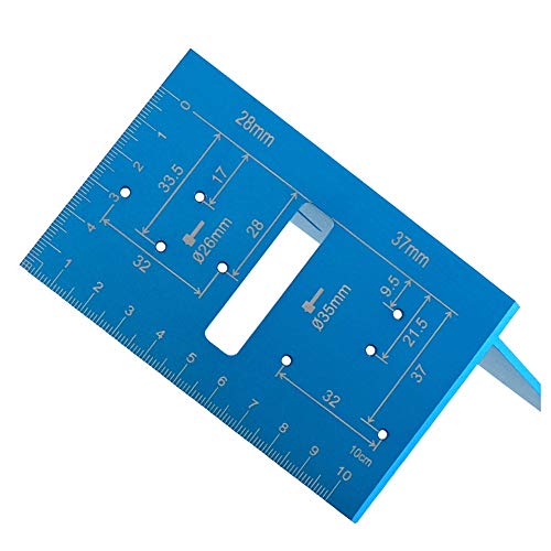 JTRHD Measuring Layout Tool Wood working Angle Ruler Positioning Over Line Ruler Aluminum Alloy Degree Right Angle for Carpenter Engineer Craftsmen (Color : A, Size : One size)