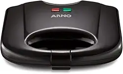 Sanduicheira e Grill Arno SACB, Antiaderente, Preta, 220V, Fácil Limpeza, Compacta e Versátil