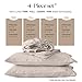 Simple&Opulence 100% Pure Linen Sheet Set Queen Size, Natural French Flax Solid Color 4 Pcs Washed Breathable, Farmhouse Bedding (1 Flat Sheet,1 Fitted Sheet,2 Pillowcases)-Embroidery Linen