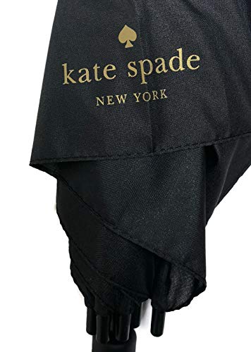 Kate Spade New York Large Lightweight Travel Umbrella, Black Cat #TOP3