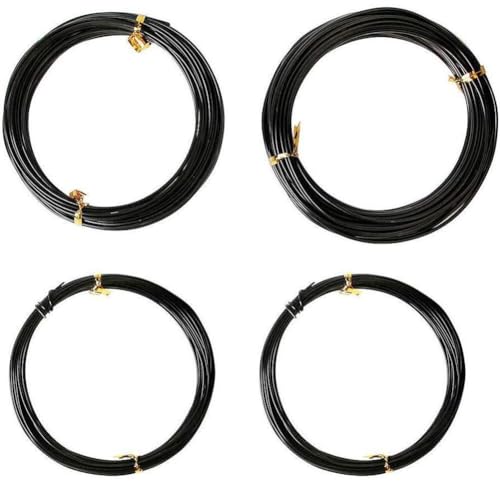 FACAIIO Plantes et arbres en fil de fer pour bonsaï, 4 tailles (10 mm, 15 mm, 20 mm, 25 mm) en aluminium anodisé, longueur 23 m