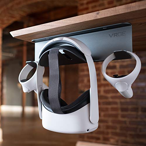Vrge VRGMTG006 Vr Stand Under Desk Storage Display Hook Organizer - Premium Metal - For Meta Oculus Quest 3/2, Sony Playstation Ps5 Vr2, Valve Index And Mixed Reality Headsets thumb #5