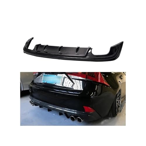 リアバンパーディフューザーリップスポイラーガード レクサス IS 200 250 300 および F スポーツセダン 2013-2016 カースタイリング カーボンファイバー/FRP(Forge Carbon)