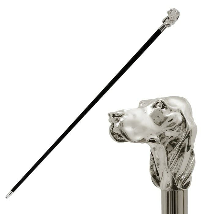 ステッキシルバー ドッグウォーキング スティック イタリア製 ステッキ シルバー ドッグ 杖 ウォーキングスティック