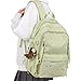 Clufar Schulrucksack Teenager Mädchen Wasserdicht Schultasche Mädchen 5 Klasse Groß mit Anhänger Daypack Laptop Rucksack Schule Damen Tagesrucksack Backpack Casual Daypacks für Schule School,White