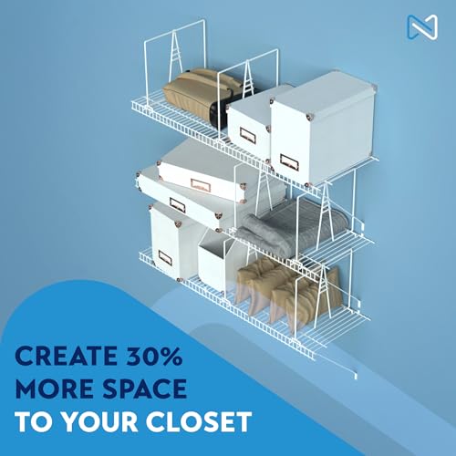 White-Wire-Shelf-Dividers-for-Closet-Organization--8-Pack--Sturdy-and-Easy-Set-Up-Closet-Shelf-Dividers-with-Bonus-Rose-Gold-Hanger--12-inches-x-12-inches