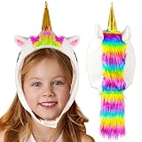 Jococs Unicorn Costume Hats Funny Hat for Adults (White)