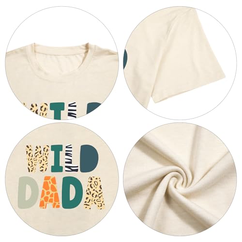 Image of Family Trips Matching Shirts : Wild One Print Tee Safari Animal Theme Parent-Child Outfit