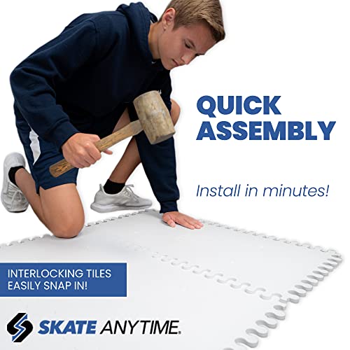 Skate Anytime - Synthetic Ice For Hockey - Skateable Artificial Ice Tiles - Backyard Ice Rink - Expandable (Skateable Synthetic Ice For Hockey Training, Deluxe Rink (36 Panels) 100 Sq Ft) #TOP3