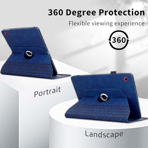 Case for Samsung Galaxy Tab S10 Lite /S10 FE / S9 FE/Tab S9 10.9" Tablet Cases 360 Degree Rotating Pocket and Magnetic Clasp Cover PU Leather Business Flip Folio Protective Case SkyBlue by Oduio - Image 3