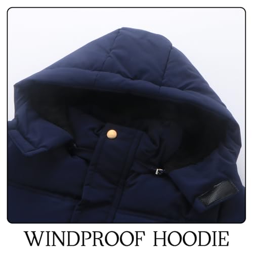 Kids Winter Coats Boys Puffer Jackets With Hood Fleece Warm Clothes Snow Outwear2