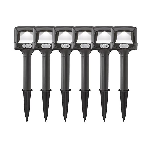 Mr. Beams MBN580 NetBright Technology LED Path and Deck Lights, Outdoor Garden Landcape Lighting, Wireless with Motion Sensor Detection (6-Pack), Brown