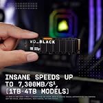 WD_BLACK SN850X 2TB NVMe SSD with Heatsink - M.2 2280, Up to 7,300 MB/s Read speeds, Up to 6,300 MB/s write speeds, Gaming Expansion, High Performance Internal Solid State Drive - WDS200T2XHE - Image 5