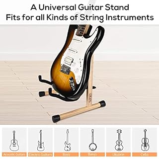 LEKATO Support de guitare classique/acoustique en bois dur – Support de sol – avec rembourrage en mousse pour basse, violoncelle, ukulélé - Les Beatles, Paul McCartney, John Lennon, RIngo Starr, George Harrison LEKATO Support de guitare classique/acoustique en bois dur - Support de sol - avec rembourrage en mousse pour basse, violoncelle, ukulélé – Image 4