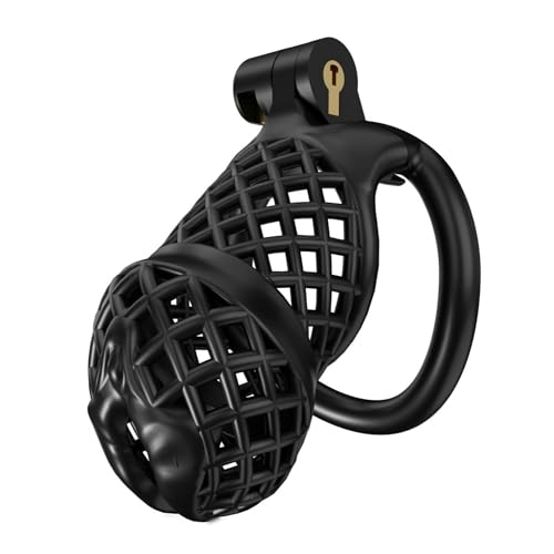 Genérico Jaula de Resina para Fitness Masculina, Suave y cómoda, con Cinco Aros fijos (43mm/46mm/49mm/51mm/55mm)-ESMY20 (Negro, C11)