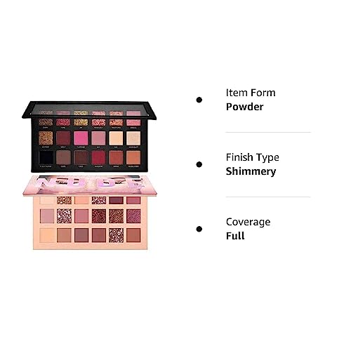 Image of Beauty Rose Gold Remastered + Nude Edition Eyeshadow Palette Combo Kit - 36 Matte and Shimmer Finishes, Includes Black Eyeshadow - Complete Eye Shadow Palette Set