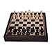 Schachfiguren Holzschach Set Schachbrett Tragbare Brettspiele Reise Schachfiguren Für Erwachsene Kinder Studentin Hochwertig schachspiel (Color : Brown)