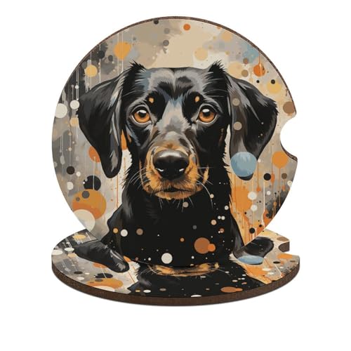 Portavasos para Auto con Diseño de Lunares y Perro 2 Piezas miniatura 1