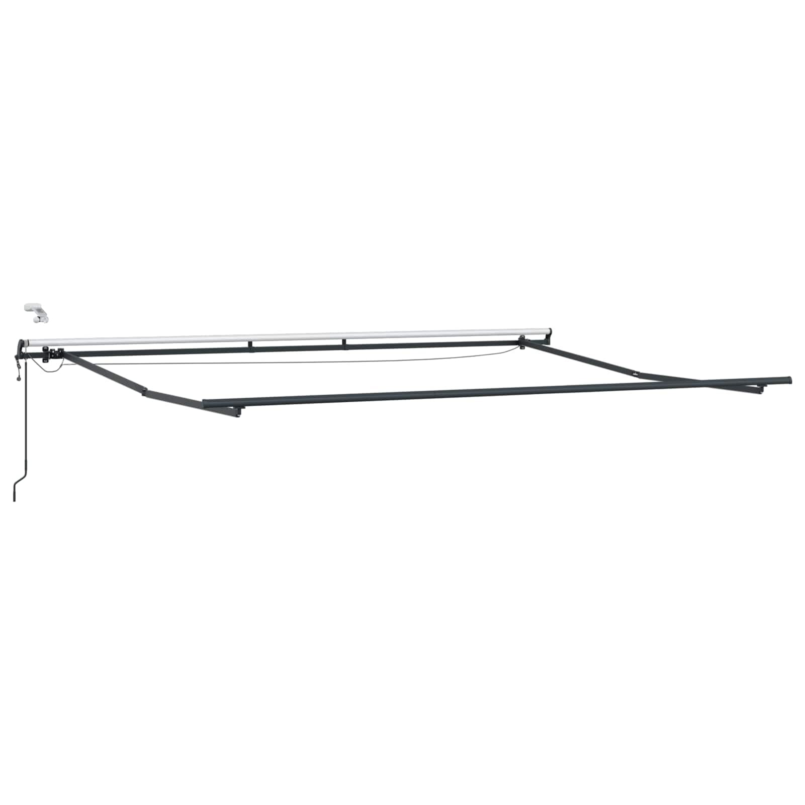 Tessuto per tenda da sole, 500 x 300 cm, rosso e bianco, in poliestere, resistente ai raggi UV, retrattile, per esterni come terrazza, balcone, giardino