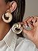 Statement Earrings for Women Chunky Gold Earrings Big Spiral Large Swirl Earings Geometric Trendy Earring Fashion Jewelry Gifts (gold)
