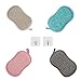 FINEVERNEK Spugne Cucina, Spugne per Piatti, 4 spugne per Stoviglie Lavabili, Spugnetta Lavapiatti per Piatti in Microfibra, Spugnetta Lavapiatti Cucina Cuscinetti Abrasivi in Microfibra per Cucina